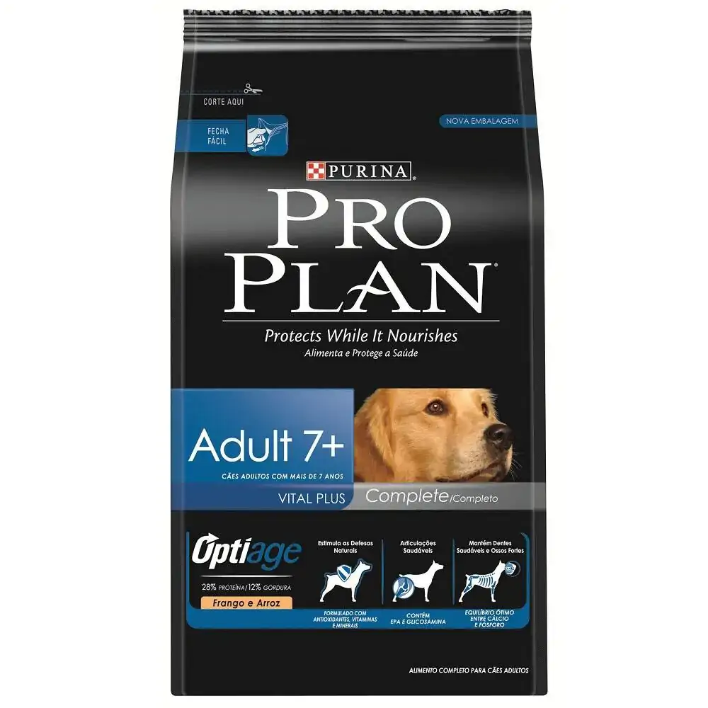 Ração Nestlá Purina Proplan Para Cães Adultos 7 Sabor Frango E Arroz