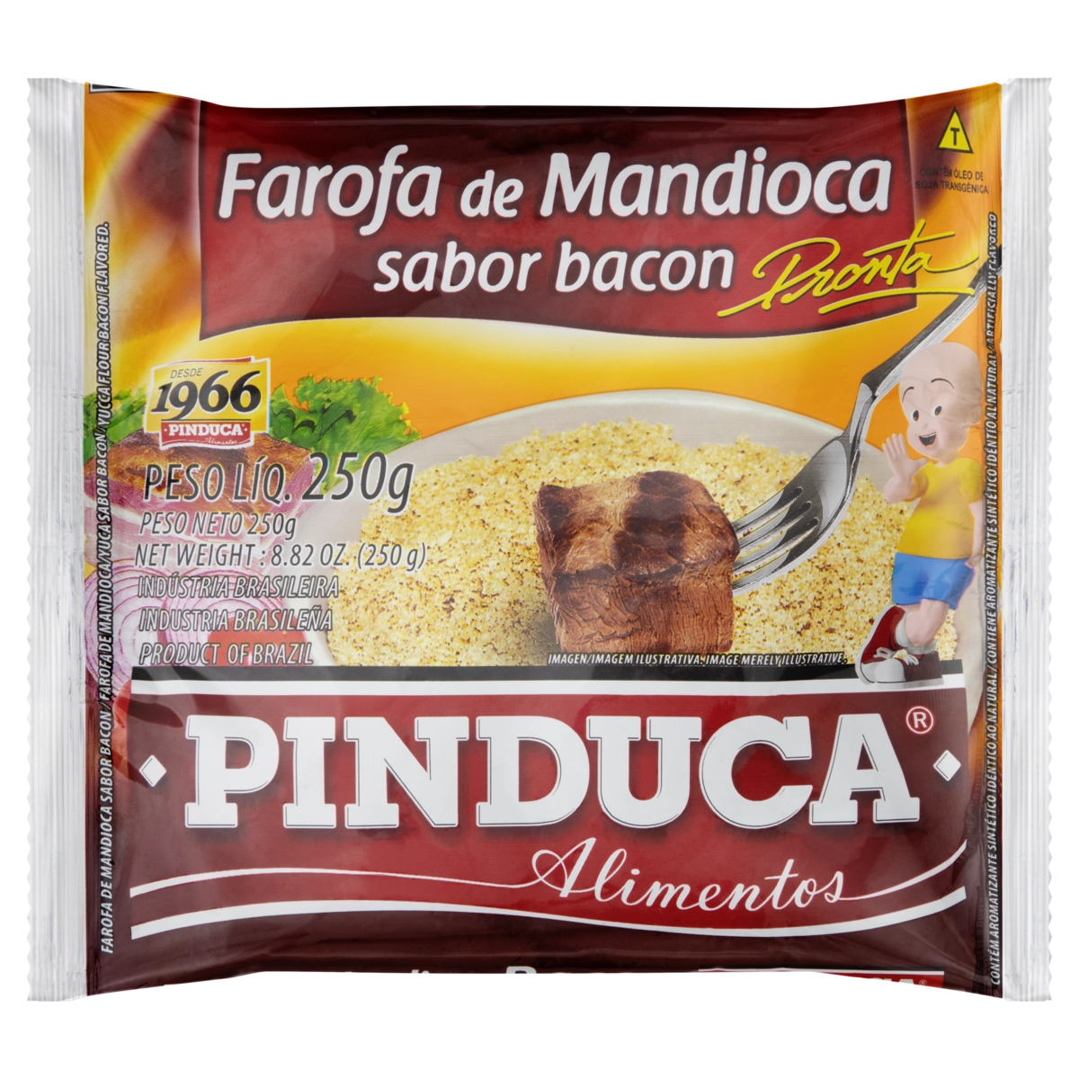 Farofa De Mandioca Bacon Pinduca Pacote 250g