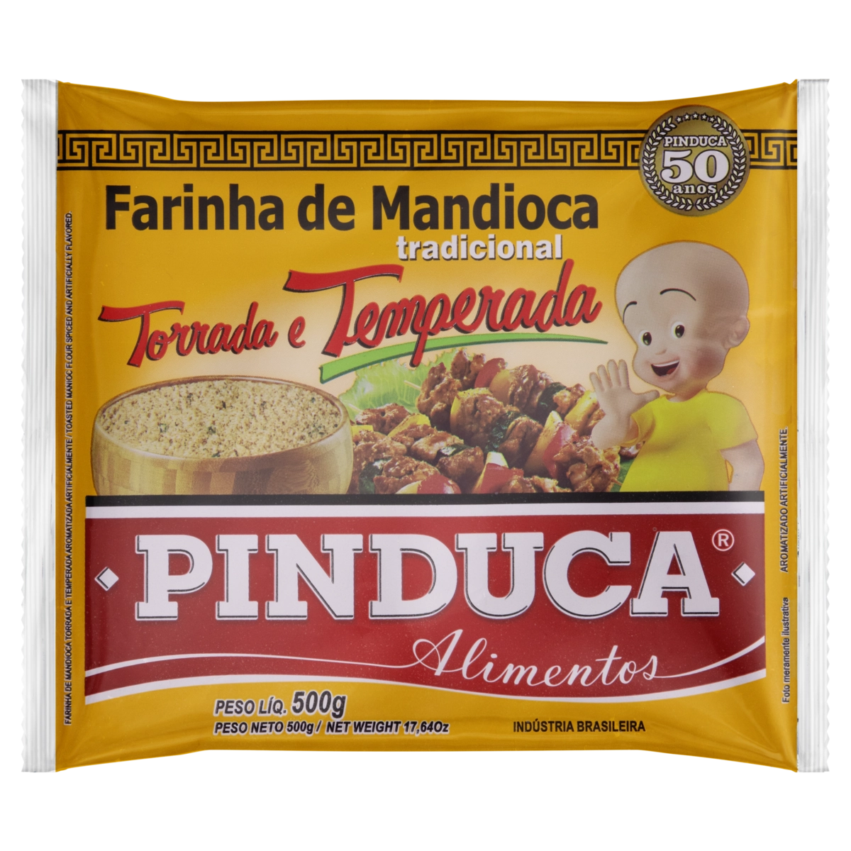Farinha De Mandioca Torrada E Temperada Tradicional Pinduca Pacote 500g