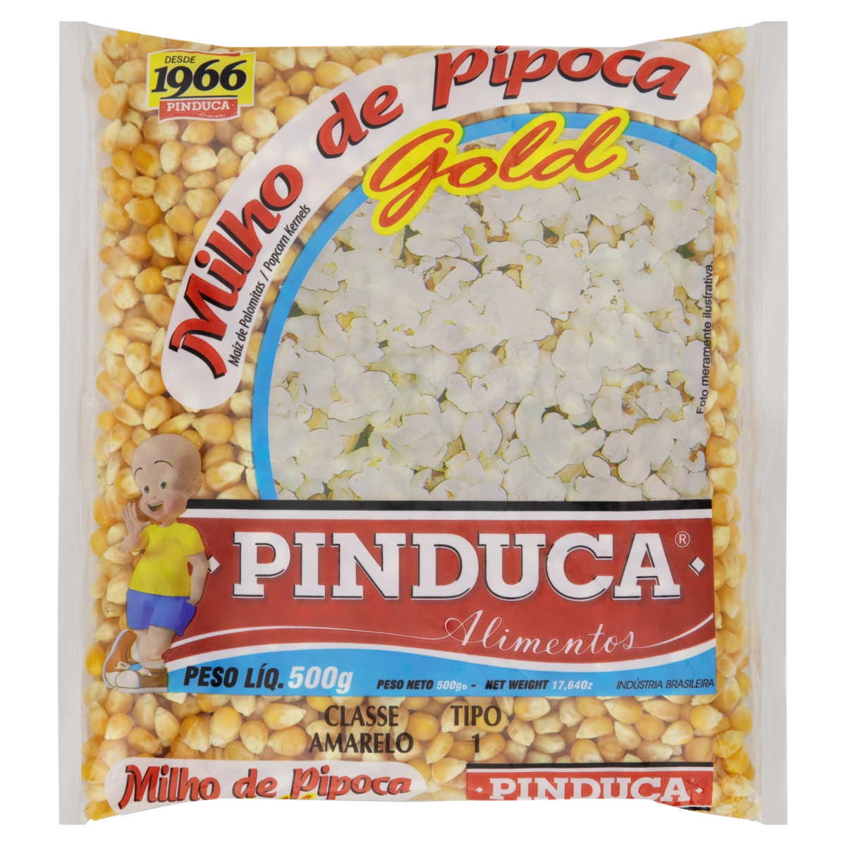 Milho Para Pipoca Tipo 1 Pinduca Gold Pacote 500g