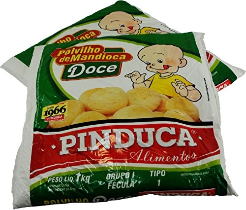 Pinduca Sweet Manioc Starch Almidón Dulce De Yuca 35.2oz Pack Of 02 | Polvilho Doce 1kg