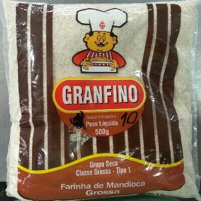 Farinha De Mandioca Grossa Tipo 1 500g Granfino