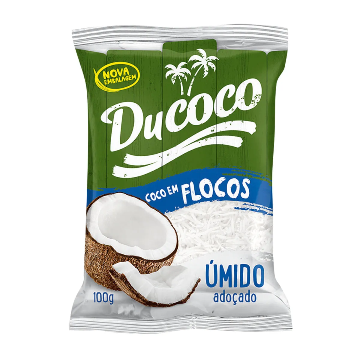 Coco Ralado úmido Adoçado Em Flocos Ducoco Pacote 100g