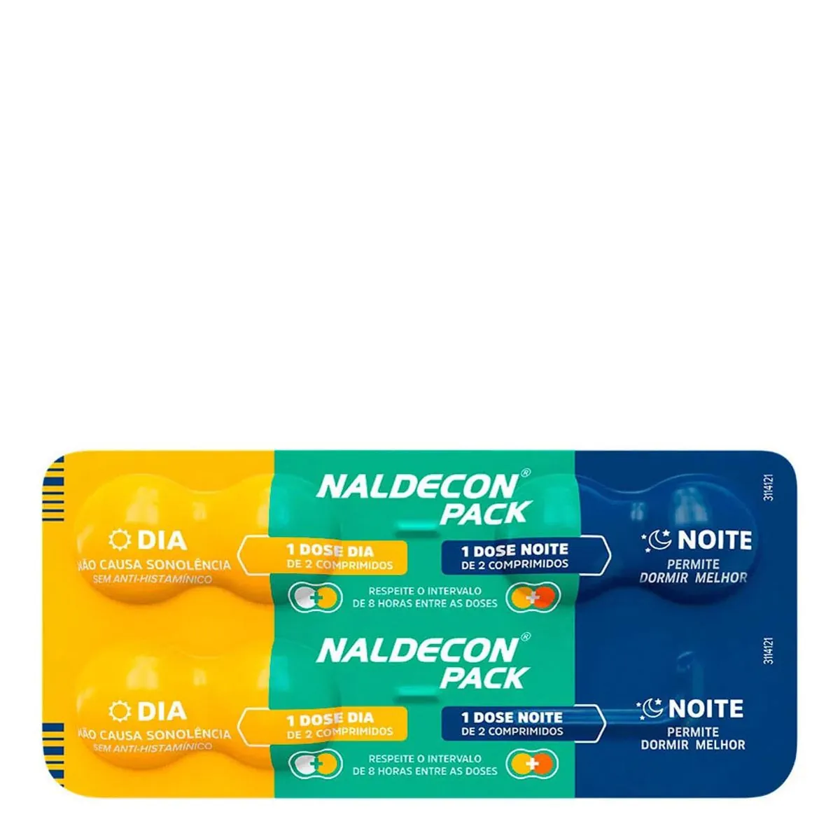 Naldecon Dia E Noite Reckitt Benckiser Cartela 6 Comprimidos