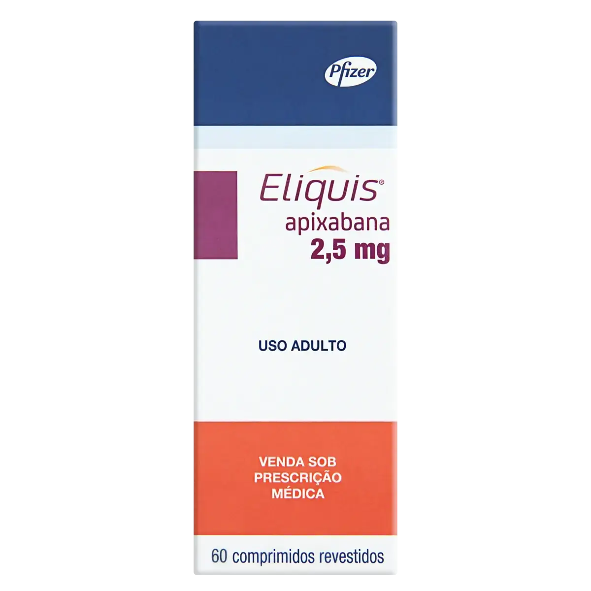 Eliquis 2,5mg Pfizer Caixa 60 Comprimidos Revestidos