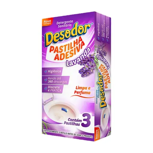 Pastilha Adesiva Desodor C/3 Lavanda