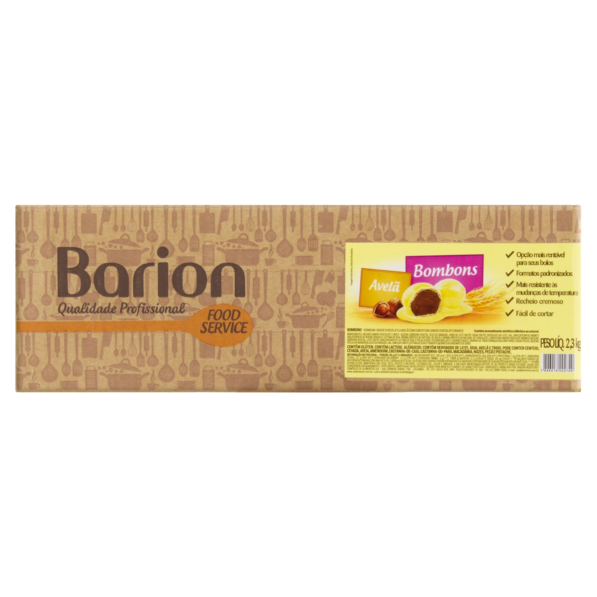 Bombom Avelã Barion Caixa 2,3kg