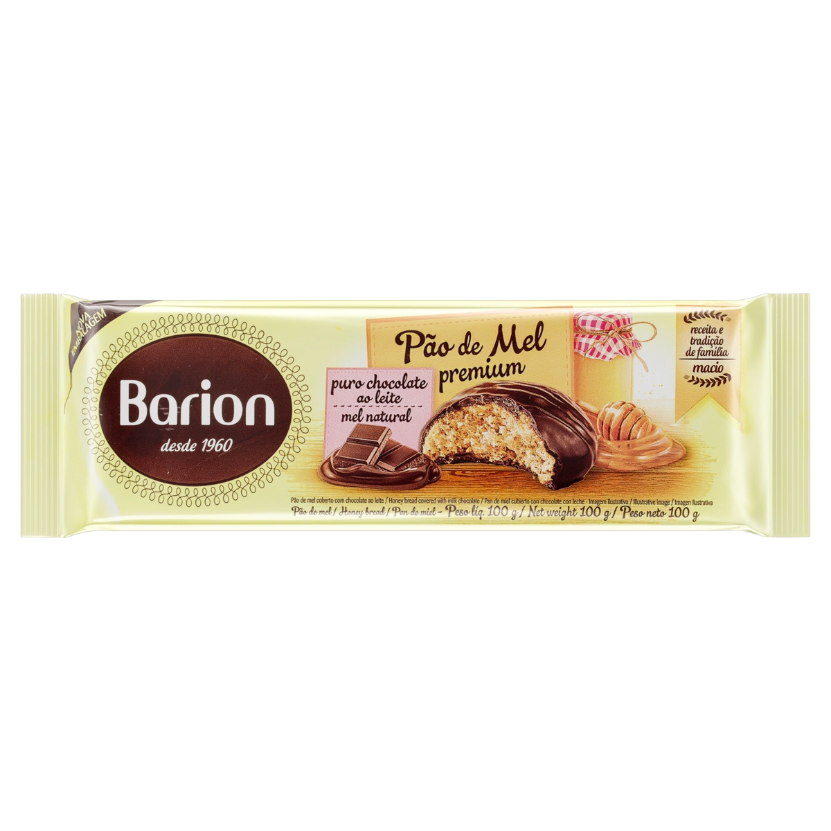 Pão De Mel Barion Premium Pacote 100g