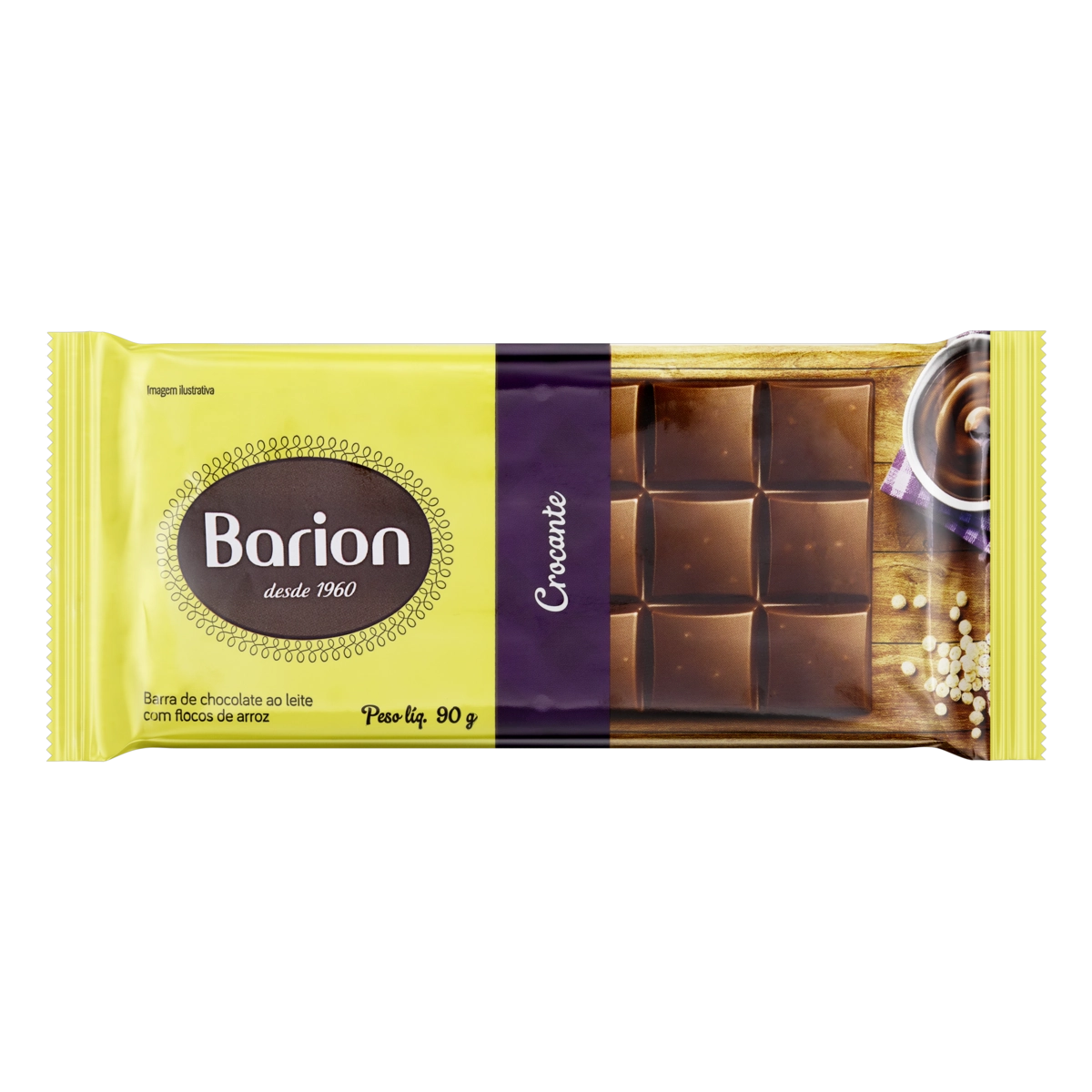 Chocolate Ao Leite Crocante Barion Pacote 90g