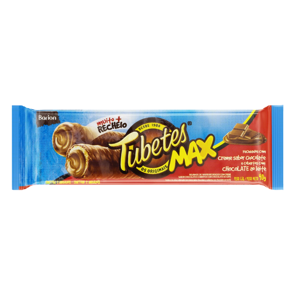 Tubetes Max Rech Choc Cob Choc 40g 12890 Barion