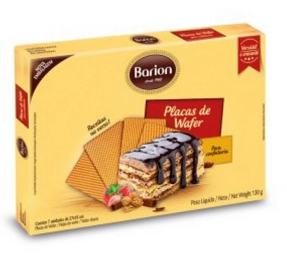 Wafer Em Placas Barion Caixa 130g