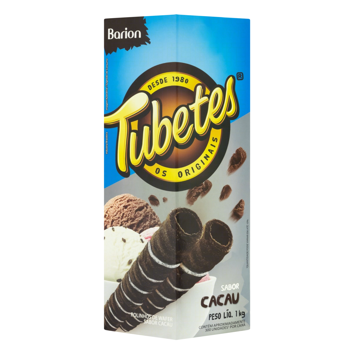 Rolinhos De Wafer Cacau Barion Tubetes Caixa 1kg