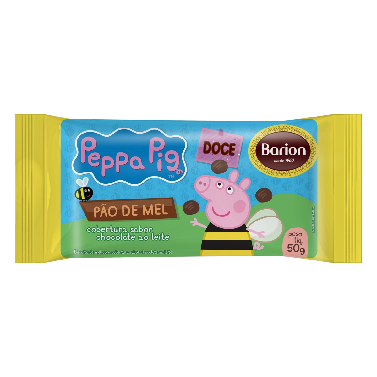 Pão De Mel Peppa Pig Barion Pacote 50g