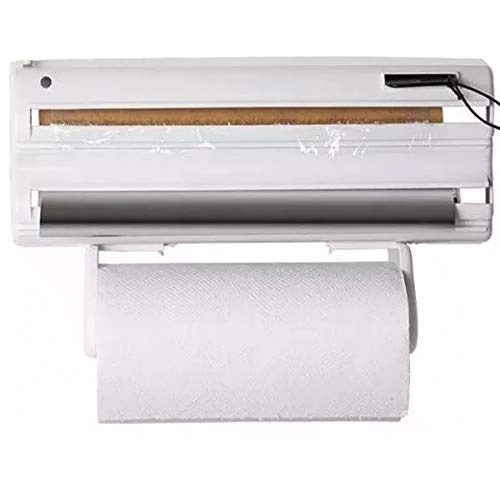 Porta Rolos Papel Toalha Alumínio Pvc 5 Em 1 Clean Maxroll