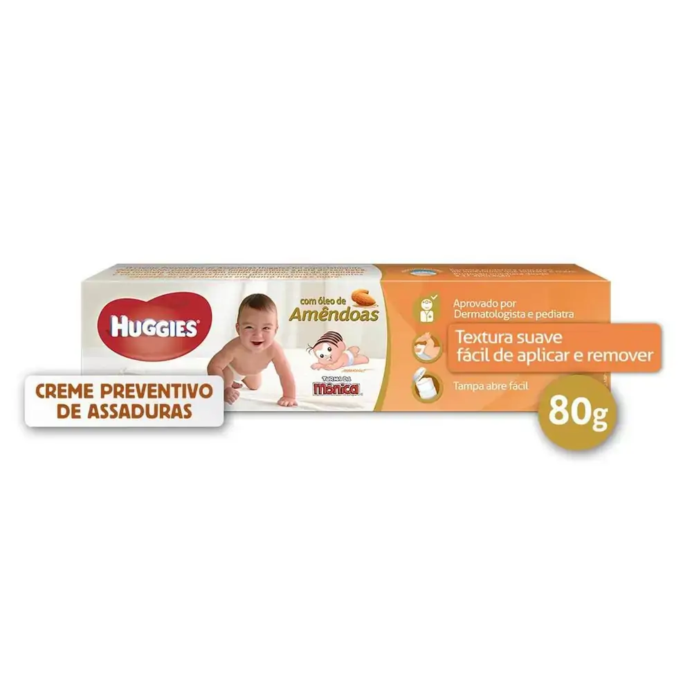Creme Preventivo De Assaduras óleo De Amêndoas Huggies Caixa 80g
