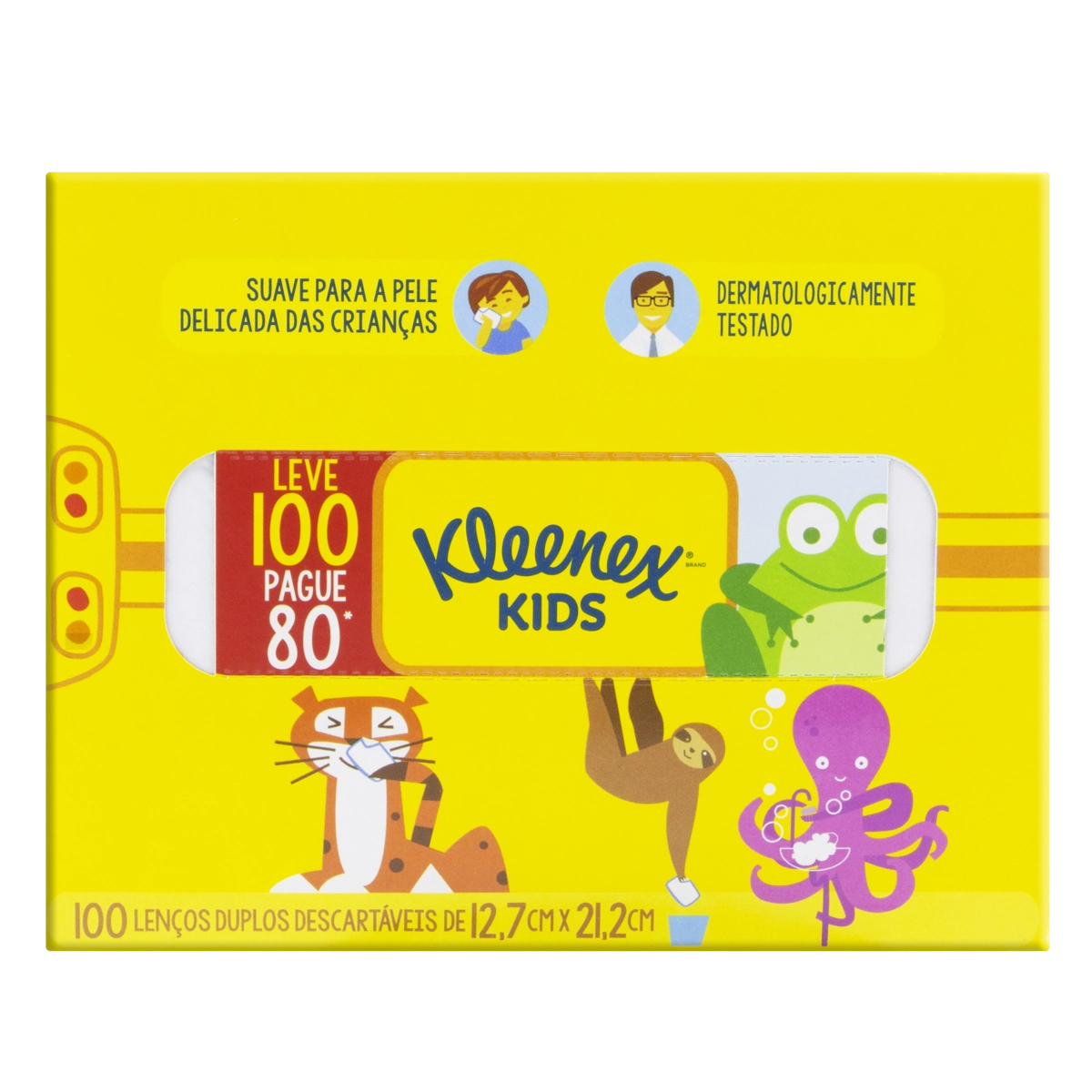 Lenço de Papel KLEENEX Dia a Dia Box Leve 100 Pague 80 Unidades - Embalagem Sortida