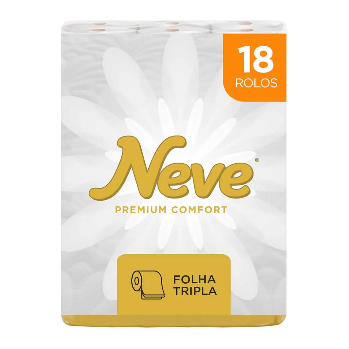 Papel Higiênico Folha Tripla Neve Premium Comfort 20m Pacote 18 Unidades