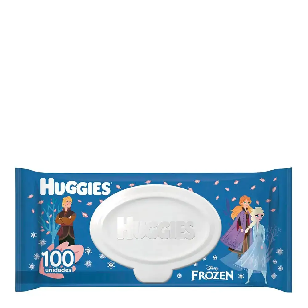 Toalha Umedecida Infantil Frozen Huggies Pacote 100 Unidades