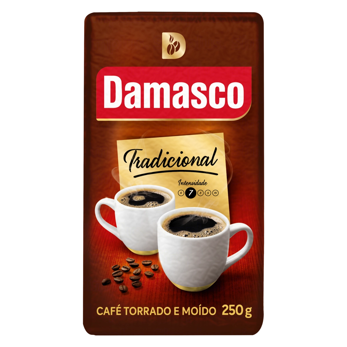 Café Torrado E Moído A Vácuo Tradicional Damasco Pacote 250g