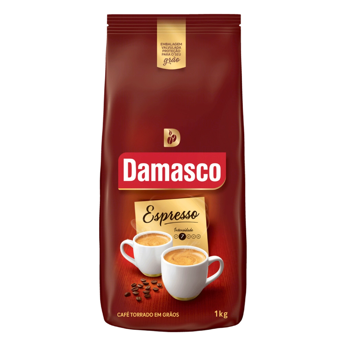 Café Torrado Em Grãos Espresso Damasco Pacote 1kg