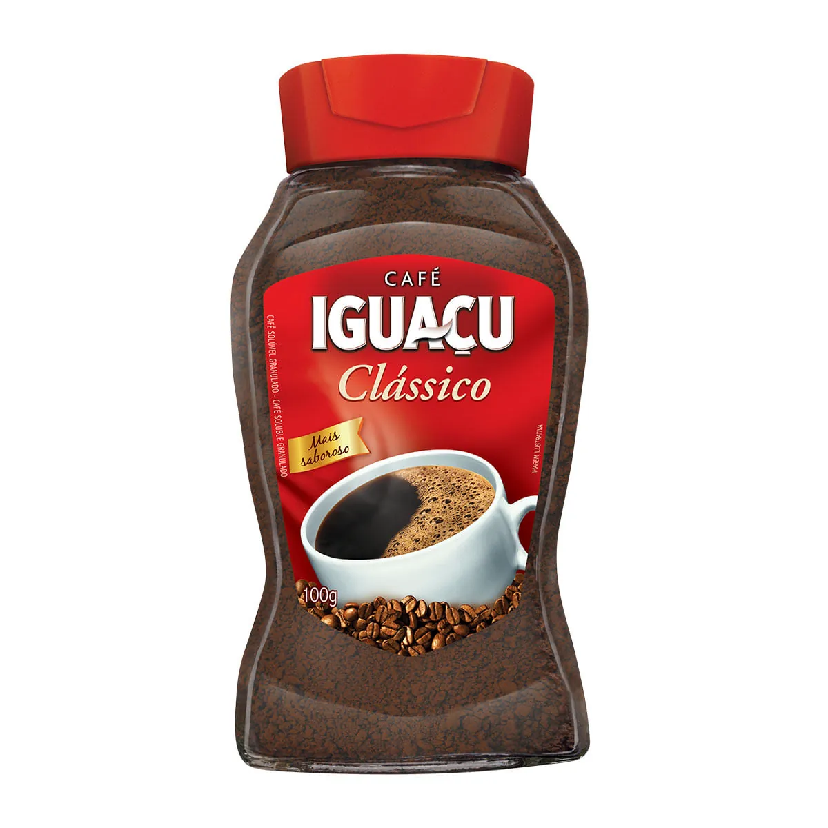 Café Solúvel Granulado Clássico Iguaçu Vidro 100g
