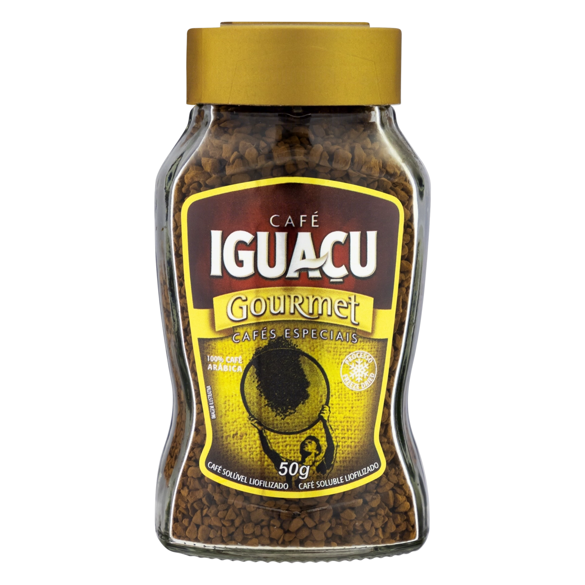 Café Solúvel Liofilizado Iguaçu Gourmet Vidro 50g