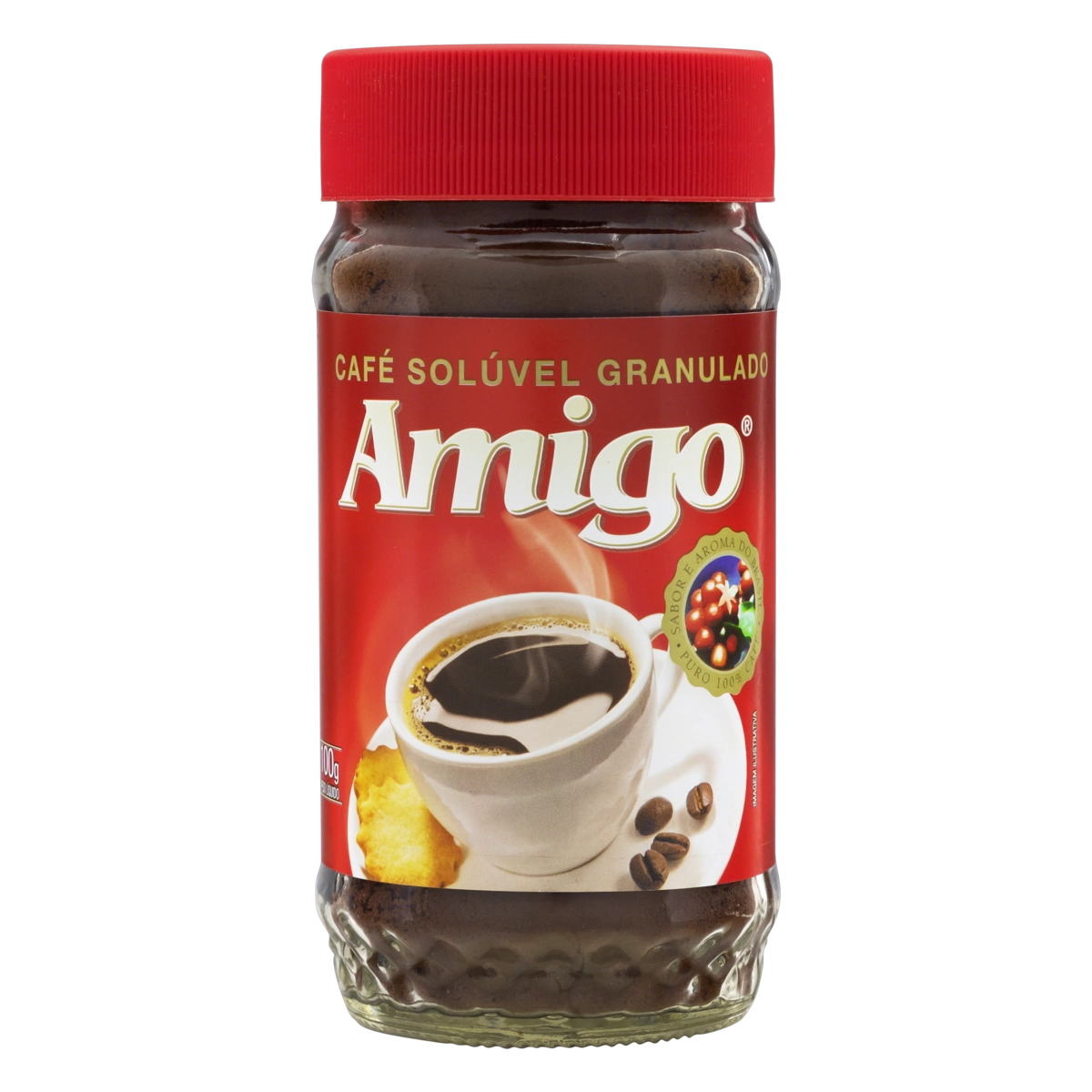 Café Solúvel Granulado Amigo Vidro 100g