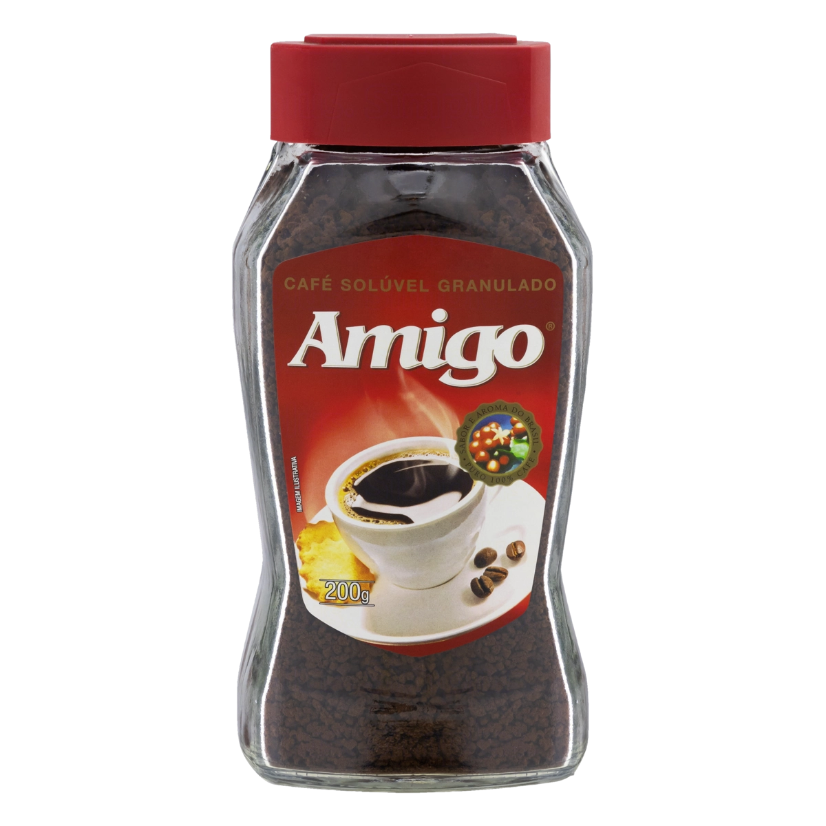 Café Solúvel Granulado Amigo Vidro 200g