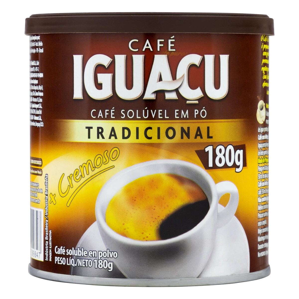 Café Solúvel Em Pó Tradicional Iguaçu Lata 180g