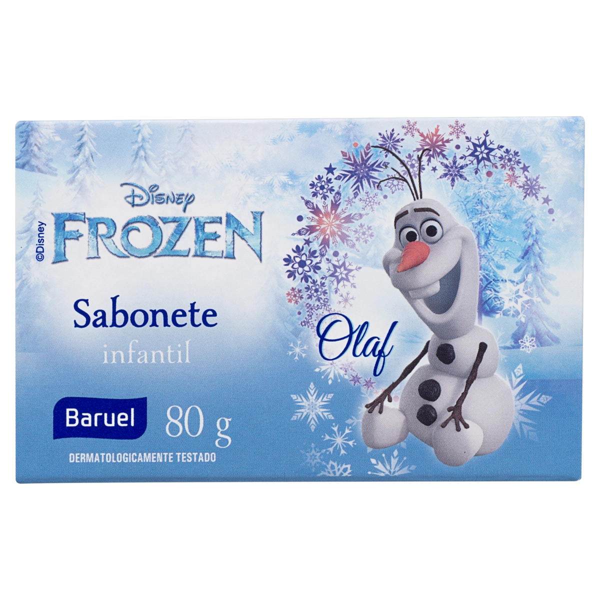Sabonete Infantil Barra Frozen Olaf Baruel Caixa 80g