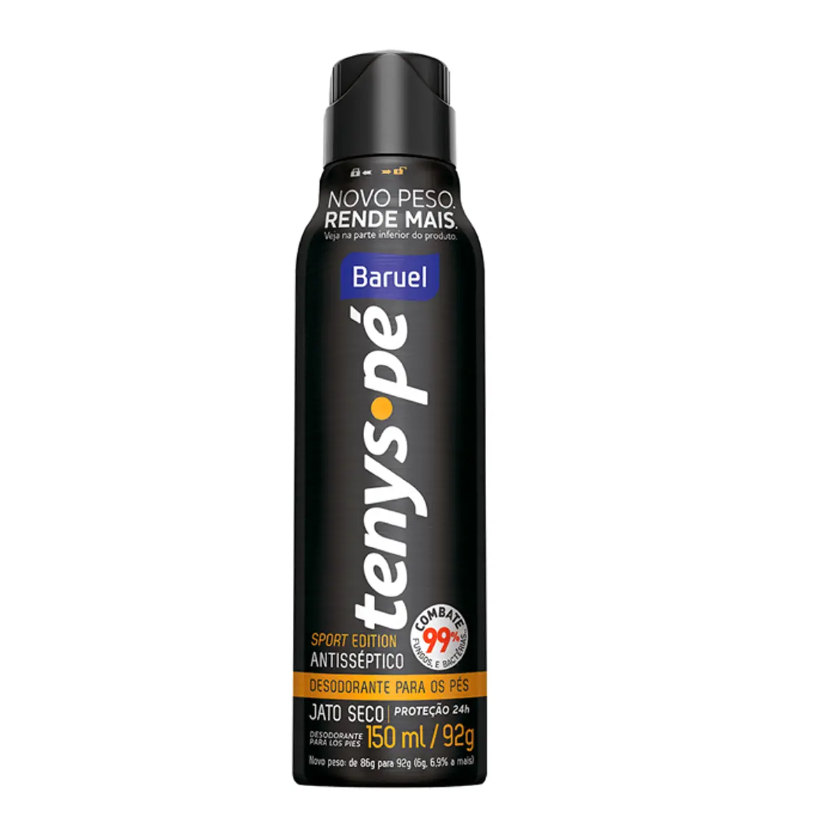Desodorante Jato Seco Para Os Pés Baruel Tenys Pé Sport Edition Frasco 150ml Spray