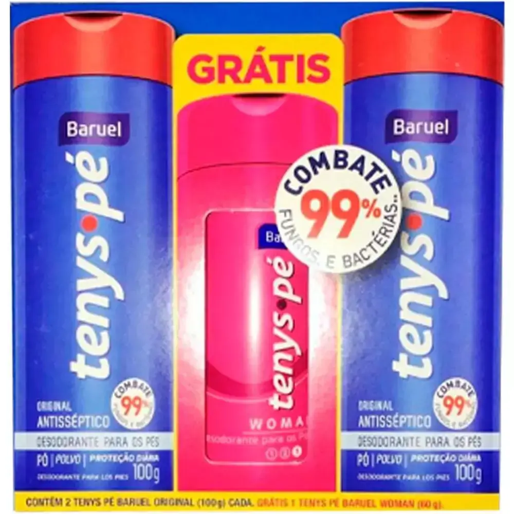 Kit Tenys Pé Baruel 2 Unidades 100g + Woman 60g
