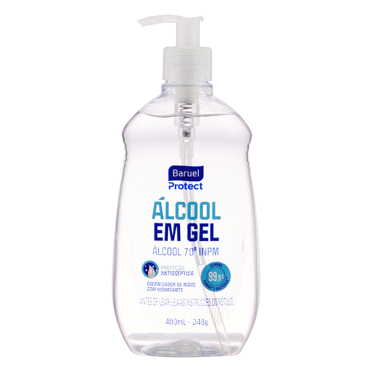 álcool Gel 70 Inpm Baruel Protect Frasco 400ml