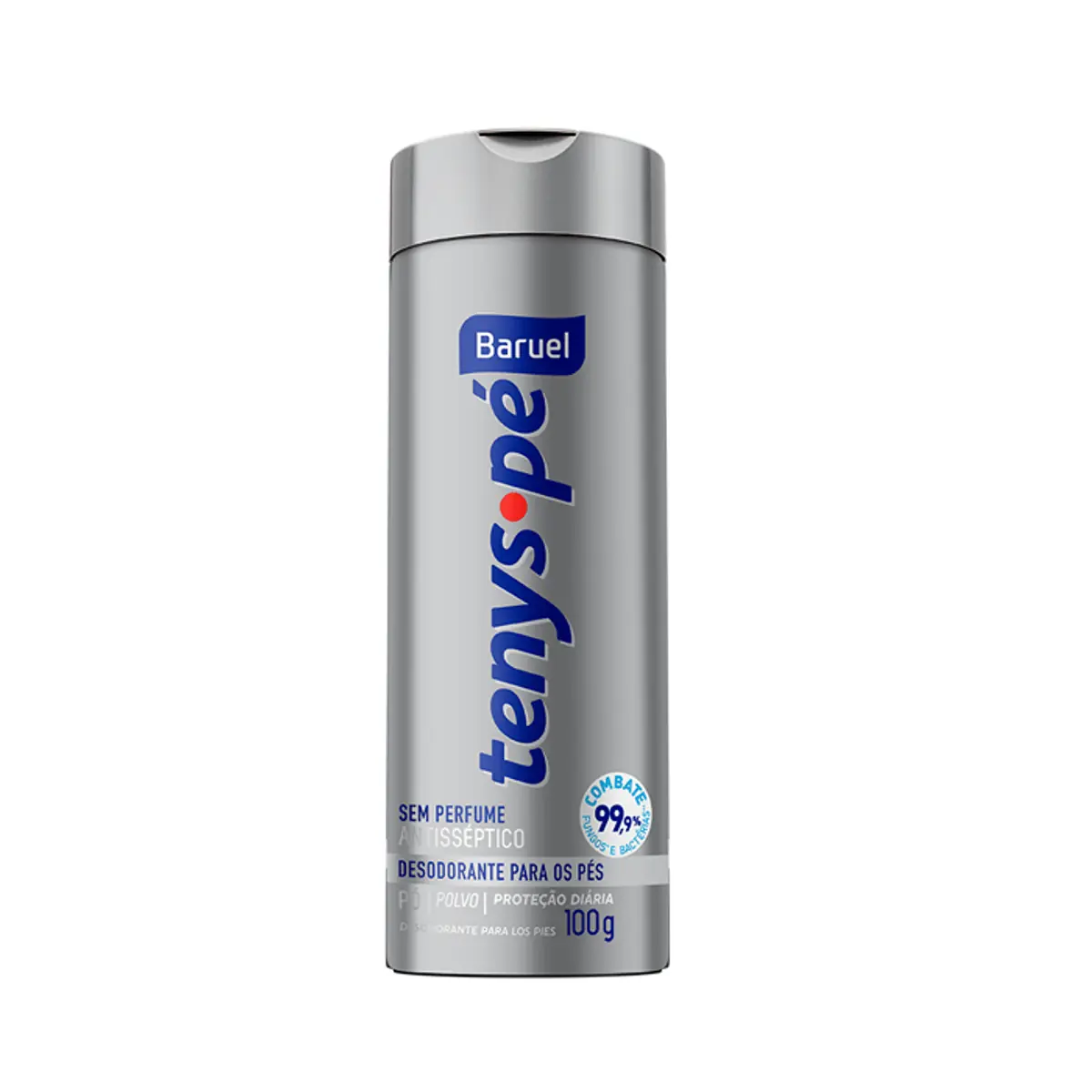 Desodorante Pó para os Pés Antisséptico sem Perfume Baruel Tenys Pé Frasco 100 g
