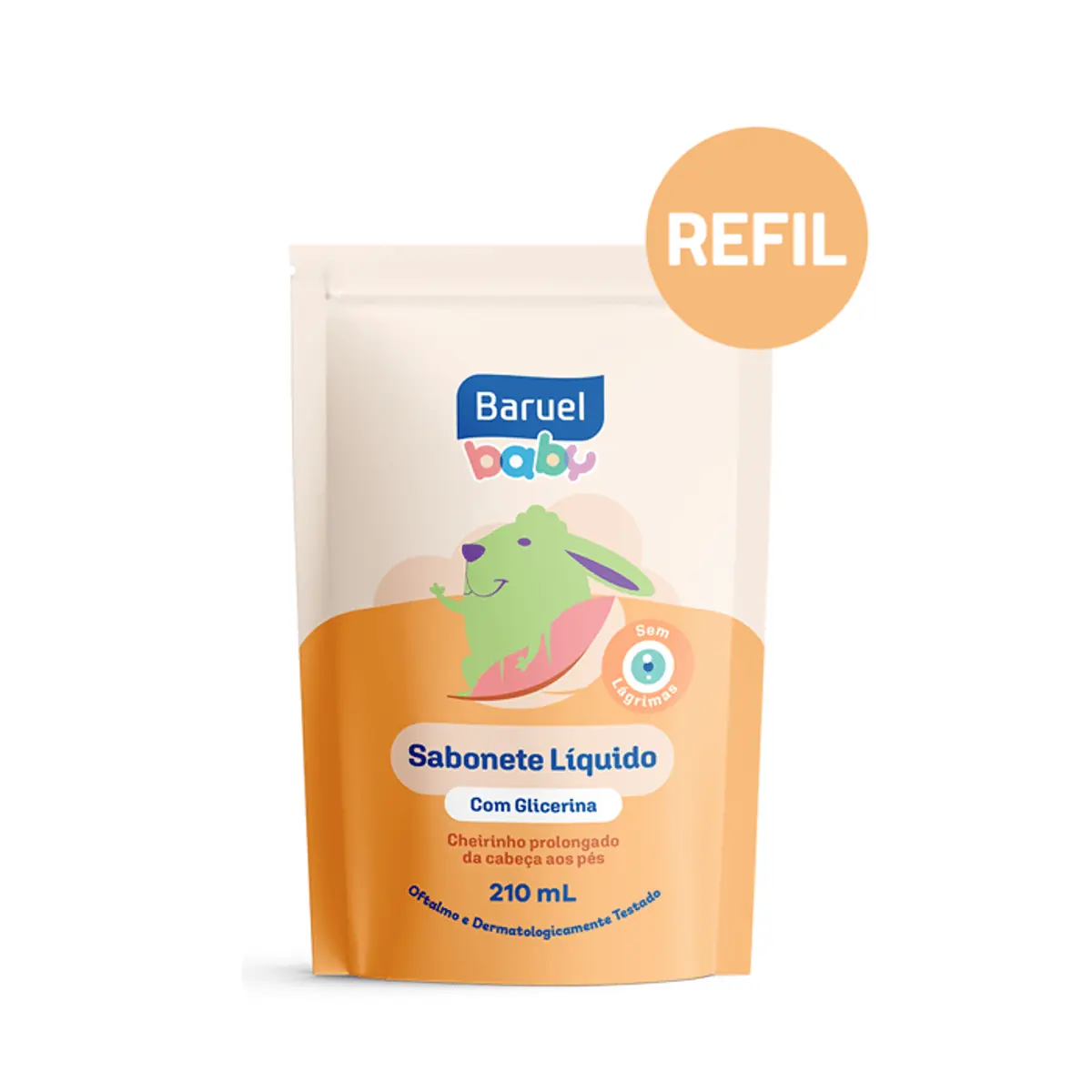 Sabonete Líquido Da Cabeça Aos Pés Baruel Baby Sachê 210ml Refil