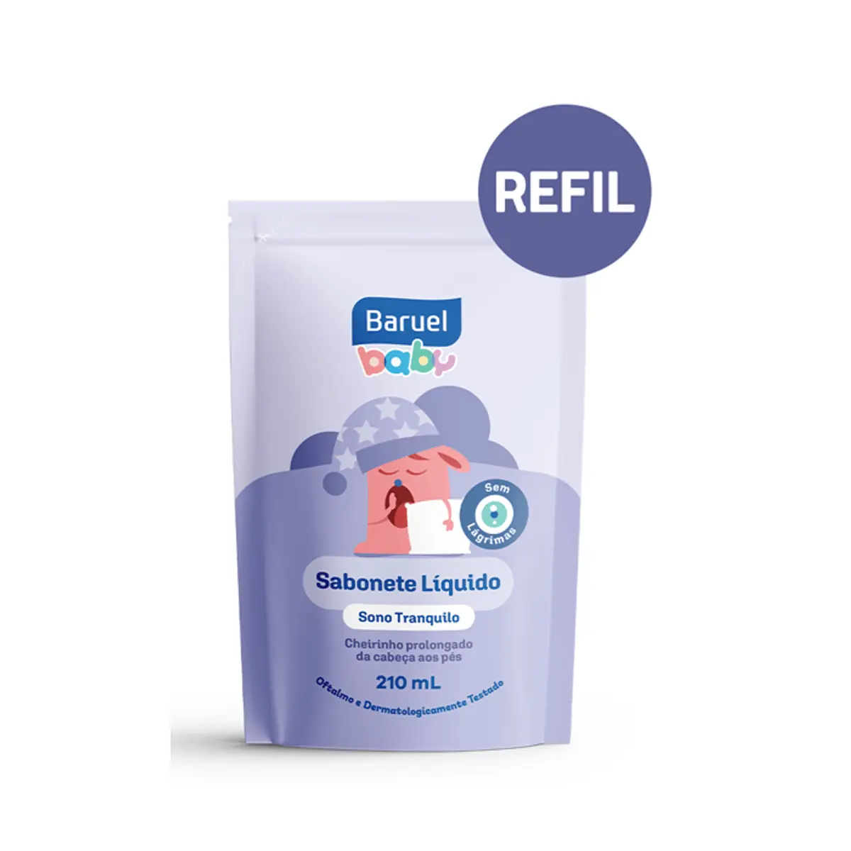 Sabonete Líquido Da Cabeça Aos Pés Baruel Baby Sono Tranquilo Sachê 210ml Refil