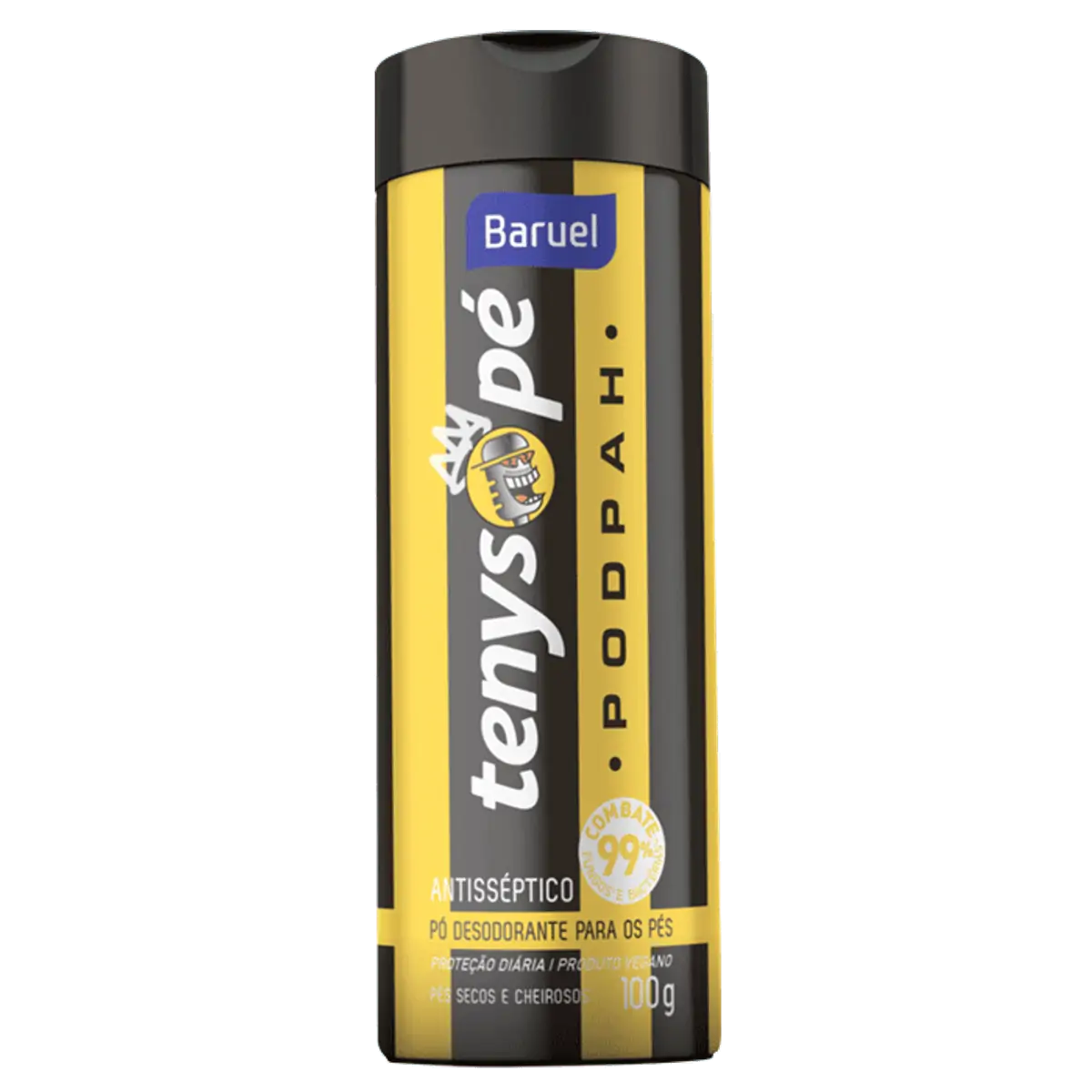 Desodorante Pó Para Os Pés Antisséptico Baruel Tenys Pé Podpah Frasco 100g