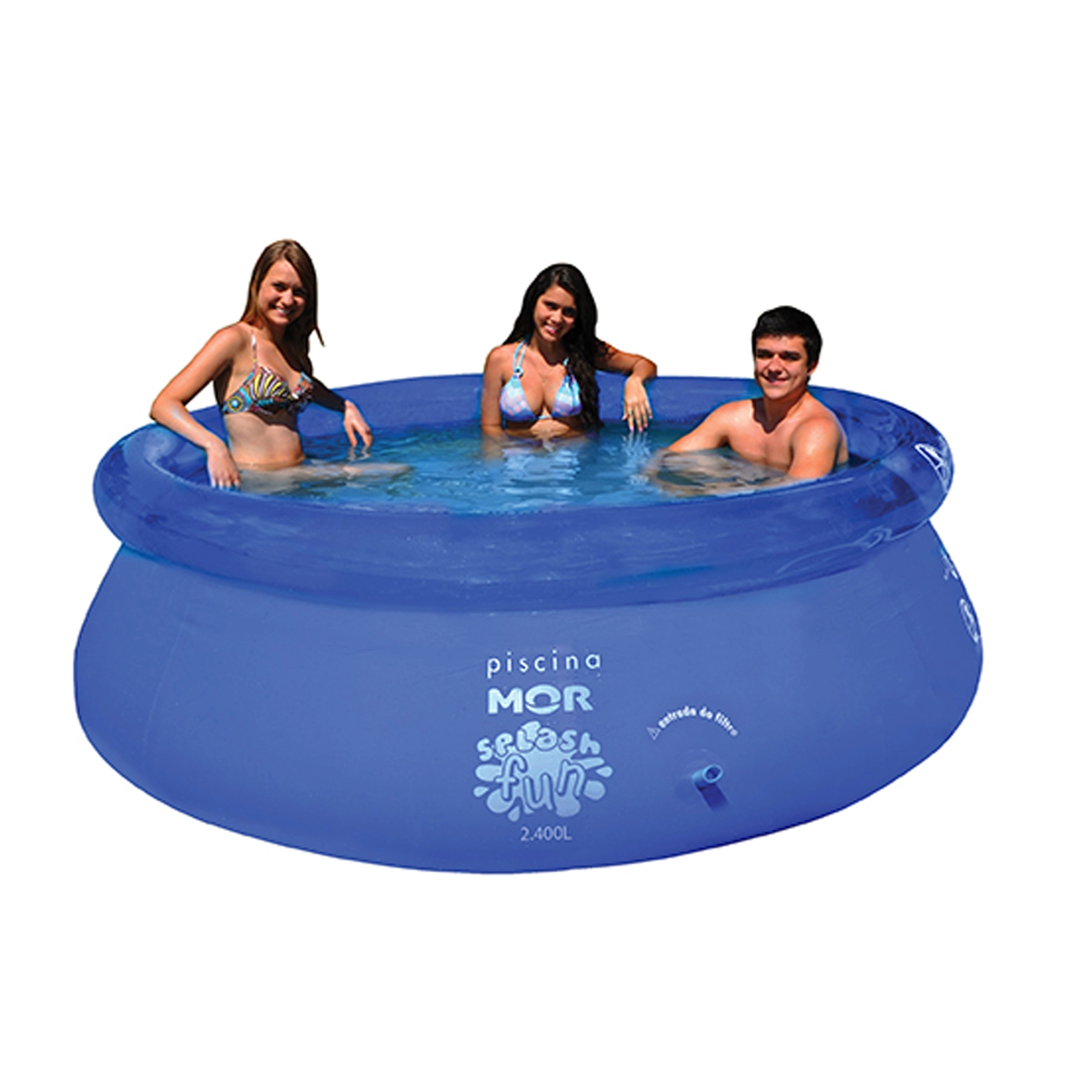 Piscina Inflável Redonda em PVC Mor 2.400 Litros Splash Fun 1053