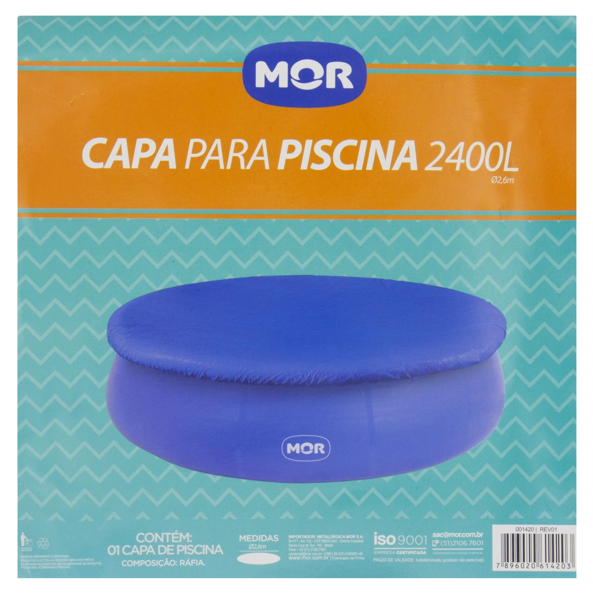 Capa Para Piscina 2400l Mor ø 2,6m