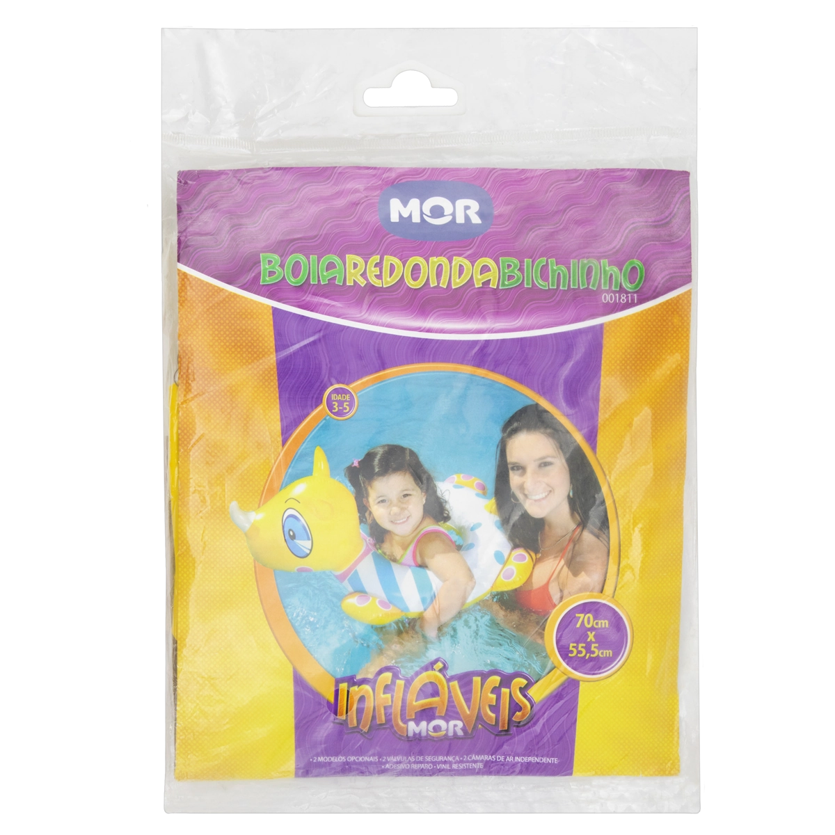 Boia Inflável Redonda Bichinhos Azul Mor