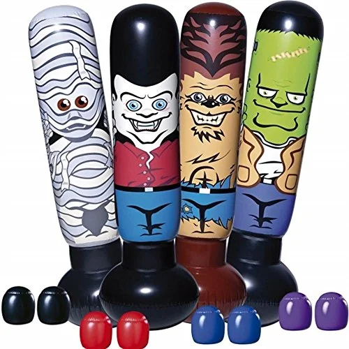 João Bobo Inflável Luvas Boxe Boneco Saco Pancada Brinquedo Lobo Mr8 1877