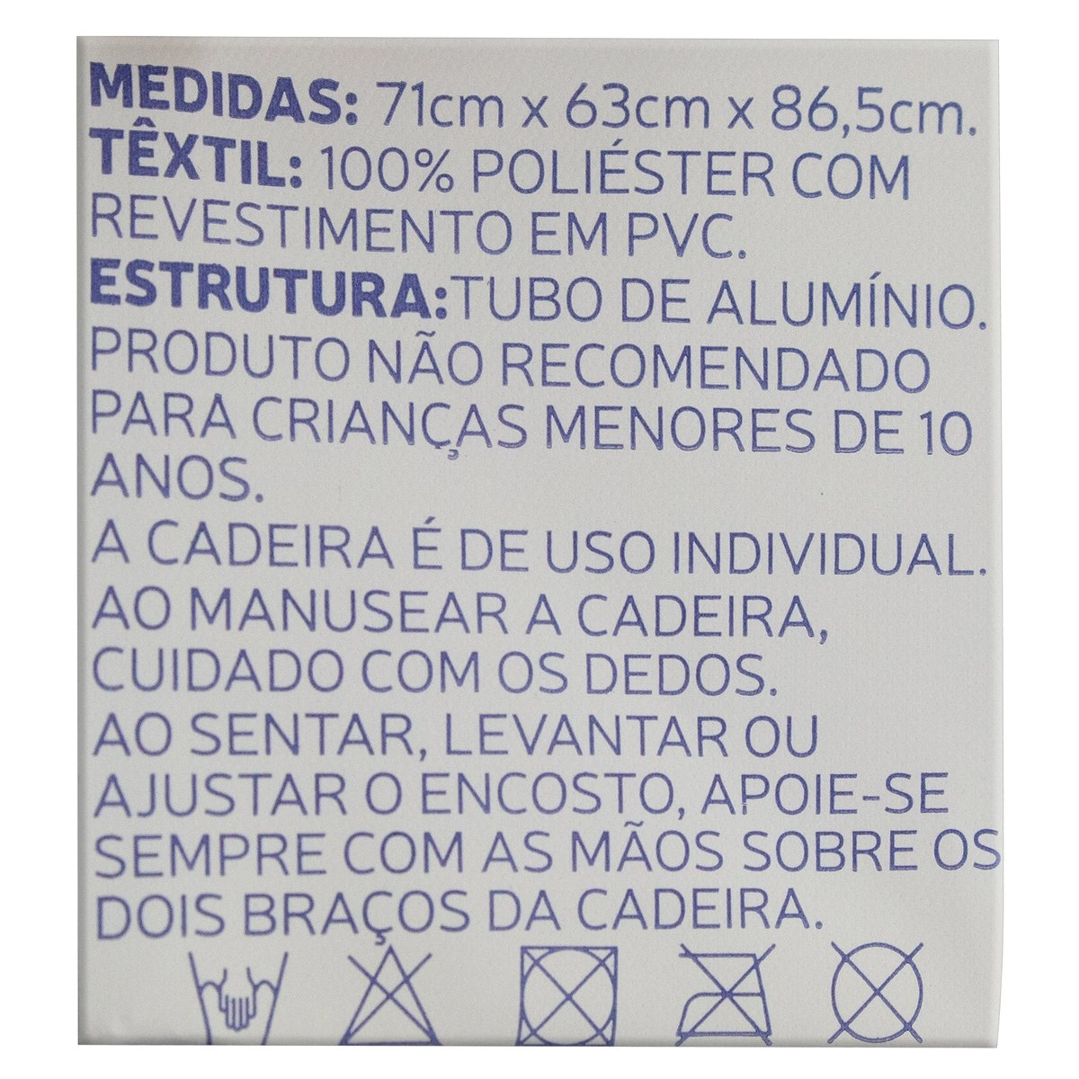 Cadeira De Praia Reclinável Azul Summer Mor