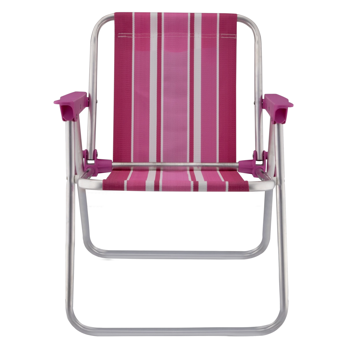 CADEIRA DE PRAIA INFANTIL ALTA ALUMÍNIO ROSA MOR