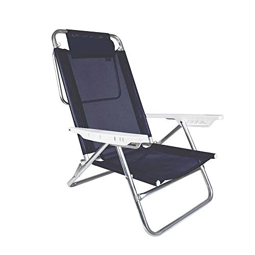 Cadeira Sol De Verao C/almofada Azul