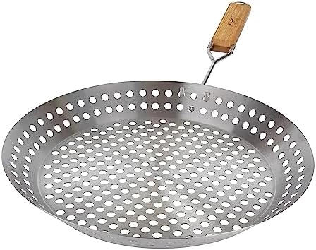 Frigideira Inox Para Grelhar Em Churrasqueira 2 Em 1 Mor