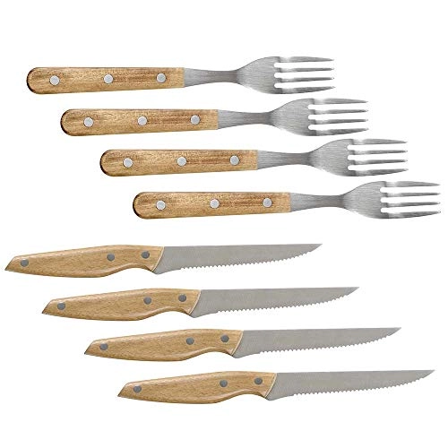 Conjunto De Facas E Garfos Para Churrasco Barbacoa Mor 3914 8 Peças