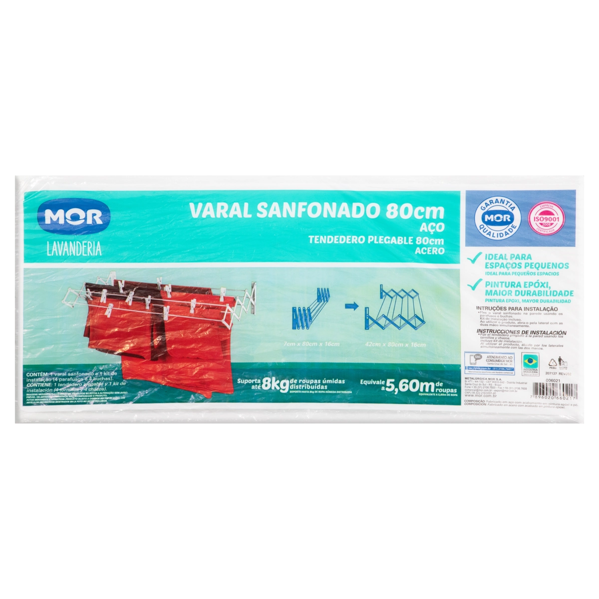 Varal Sanfonado Aço 80cm