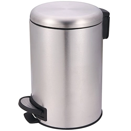 Lixeira Mor 8226 Safira Fosca 3L Cinza Inox Balde Removível