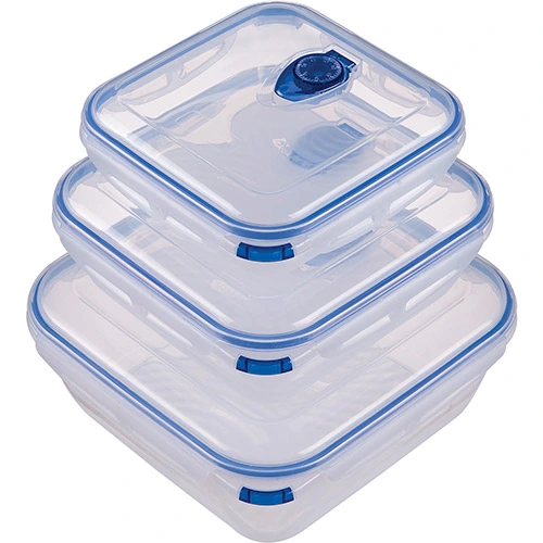 Conjunto Potes à Vacuo Azul 3 Pecas 4l//1l Mor