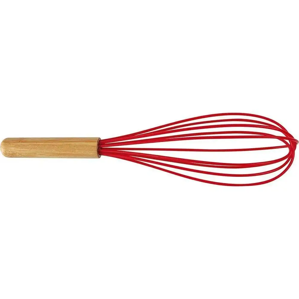 Fouet Silicone e Bamboo Vermelho Mor